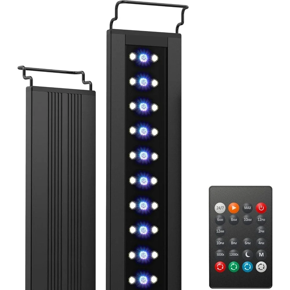 48–60in NICREW‎ C10 24/7 LED Fish Tank Light – Full Spectrum with Timer & Dimmer
